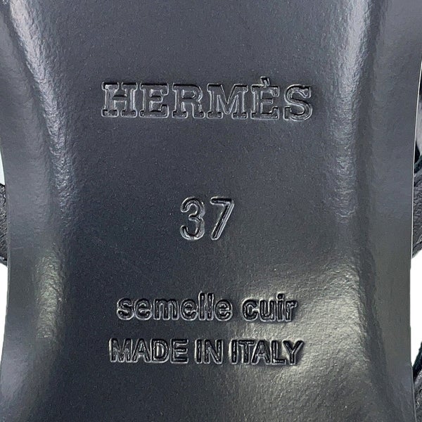 エルメス サンダル ノーリア レザー レディースサイズ37 HERMES 靴 黒