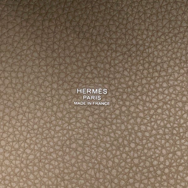 エルメス ハンドバッグ ピコタンロックMM エトゥープ/シルバー金具 トリヨンクレマンス K刻印 HERMES