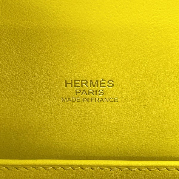 エルメス ハンドバッグ ケリー35 ピクニック ライム/ナチュラル/シルバー金具 スイフト/柳 U刻印 HERMES 2wayバッグ