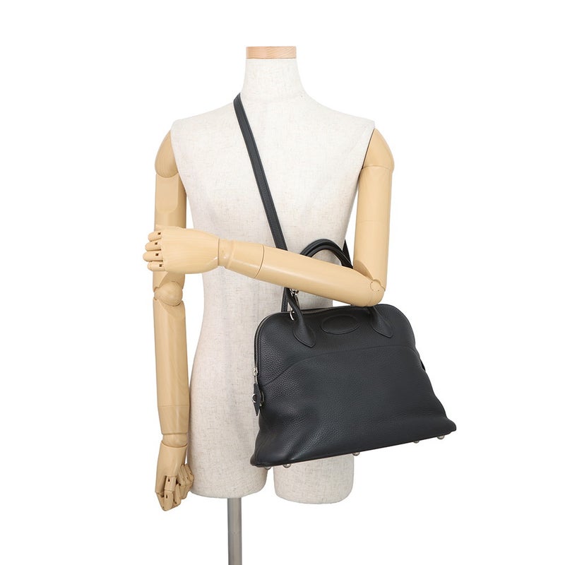エルメス ハンドバッグ ボリード31 ブラック/シルバー金具 トリヨンクレマンス □J刻印 HERMES 2way 黒