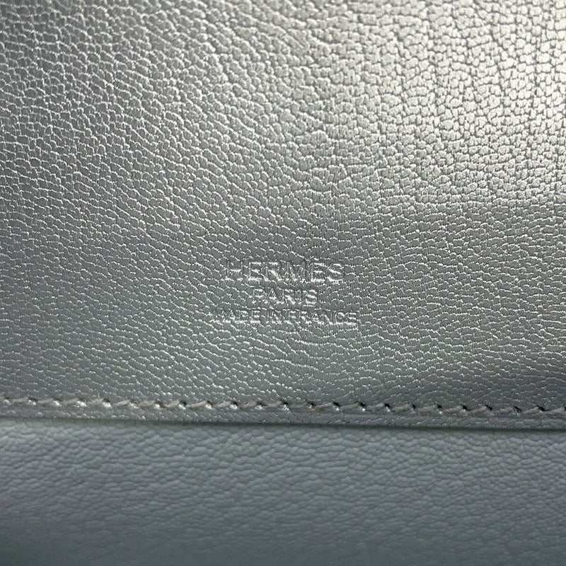 エルメス クラッチバッグ ケリーカット アルジャン/シルバー金具 シェブルシャムキラ K刻印 HERMES Kelly Cut