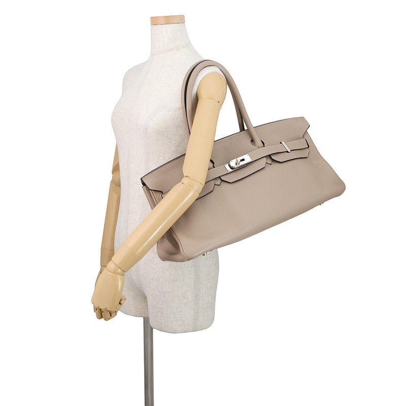エルメス ショルダーバーキン42 トゥルティエールグレー/シルバー金具 トリヨンクレマンス □M刻印