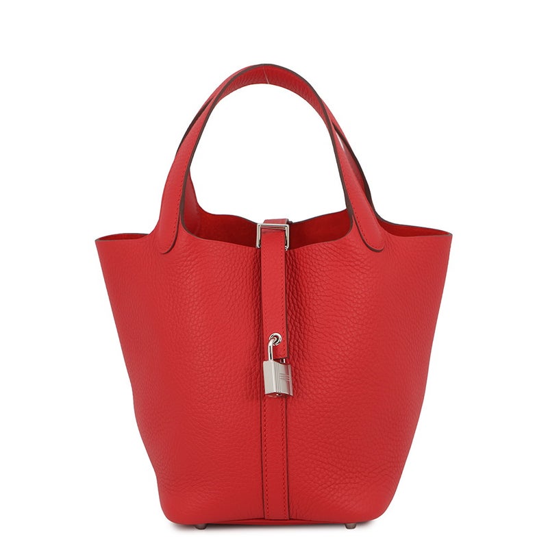 エルメス ハンドバッグ ピコタンロックPM ルージュラデュー/シルバー金具 トリヨンクレマンス K刻印 HERMES