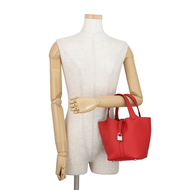 エルメス ハンドバッグ ピコタンロックPM ルージュラデュー/シルバー金具 トリヨンクレマンス K刻印 HERMES