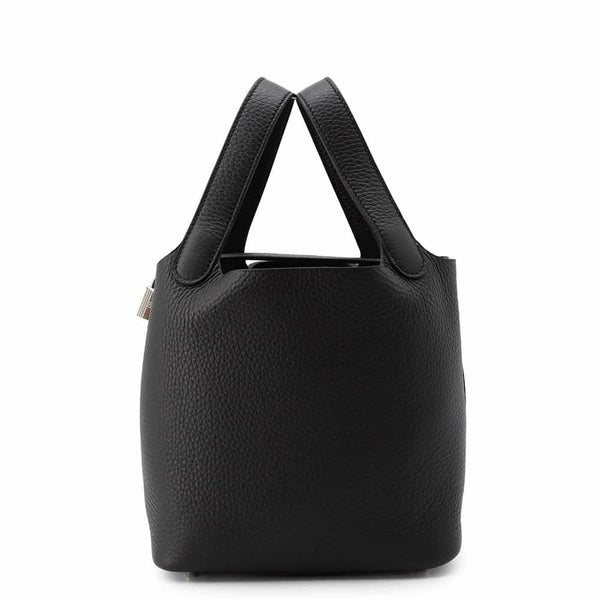 エルメス ハンドバッグ ピコタンロックPM ブラック/シルバー金具 トリヨンクレマンス W刻印 黒