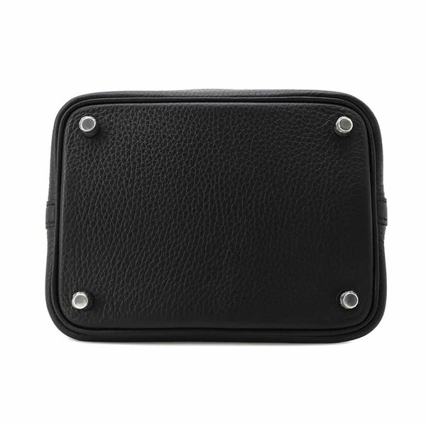 エルメス ハンドバッグ ピコタンロックPM ブラック/シルバー金具 トリヨンクレマンス W刻印 黒