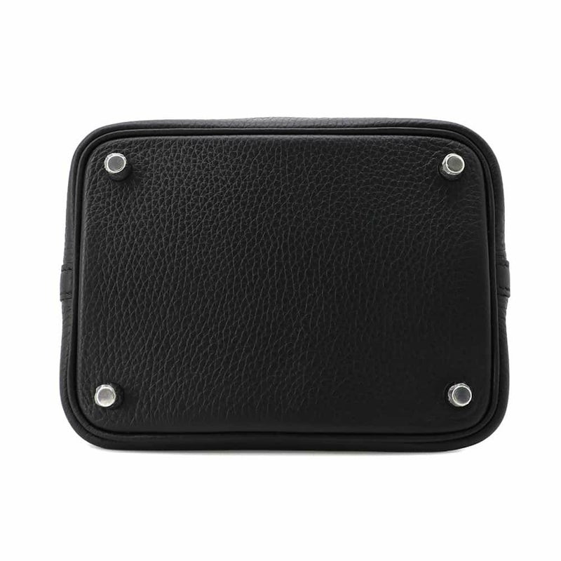 エルメス ハンドバッグ ピコタンロックPM ブラック/シルバー金具 トリヨンクレマンス W刻印 黒