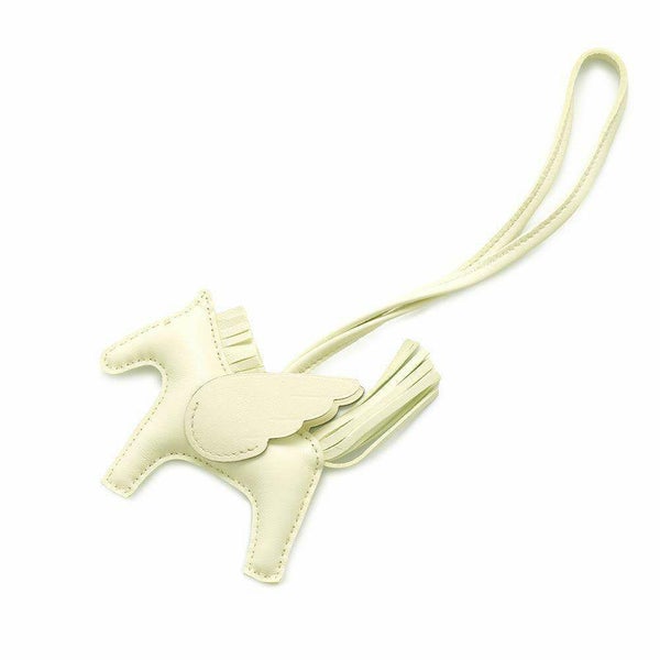 エルメス バッグチャーム ロデオPM ペガサス ジョーヌミルトン ラムスキン W刻印