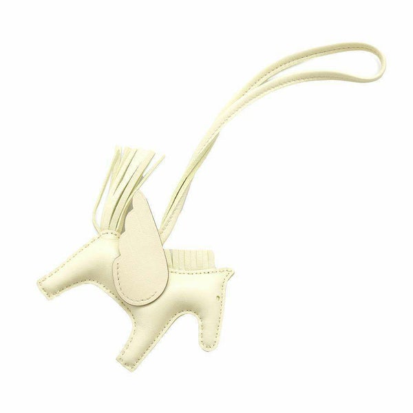 エルメス バッグチャーム ロデオPM ペガサス ジョーヌミルトン ラムスキン W刻印