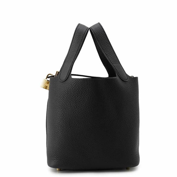 エルメス ハンドバッグ ピコタンロックPM ブラック/ゴールド金具 トリヨンクレマンス W刻印 黒