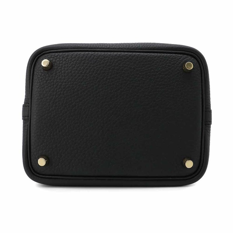 エルメス ハンドバッグ ピコタンロックPM ブラック/ゴールド金具 トリヨンクレマンス W刻印 黒