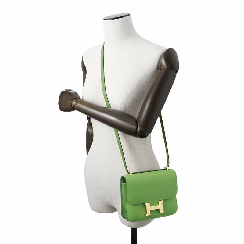 エルメス ミニ コンスタンス3 ミロワール ヴェールユッカ/ゴールド金具 エプソン W刻印