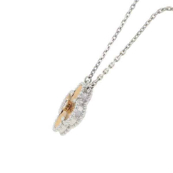 ヴァンクリーフ&アーペル ネックレス ヴィンテージ アルハンブラ ギヨシェ ダイヤ 1P K18WG/K18PG VCARPNTH00 2024年ホリデー限定