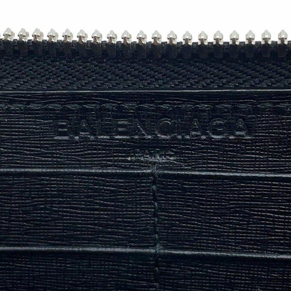 バレンシアガ 長財布 レザー 392124 BALENCIAGA ラウンドファスナー 黒