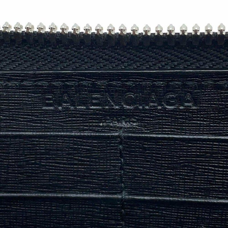 バレンシアガ 長財布 レザー 392124 BALENCIAGA ラウンドファスナー 黒
