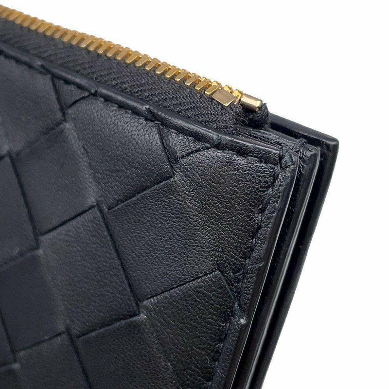 ボッテガヴェネタ 長財布 イントレチャート レザー BOTTEGA VENETA 財布 黒