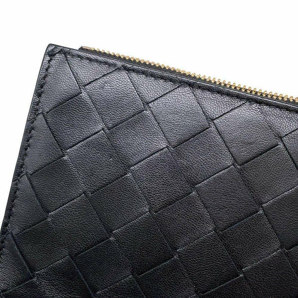 ボッテガヴェネタ 長財布 イントレチャート レザー BOTTEGA VENETA 財布 黒
