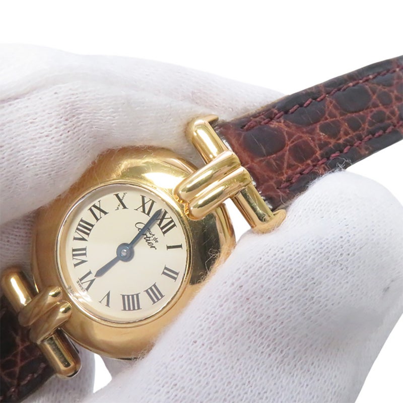 カルティエ マストコリゼ SM ヴェルメイユ W1000653 Cartier 腕時計 アイボリー文字盤