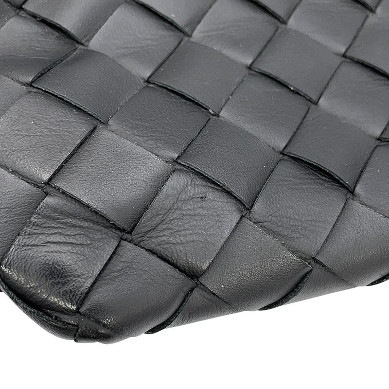 ボッテガヴェネタ クラッチバッグ イントレチャート レザー BOTTEGA VENETA 黒