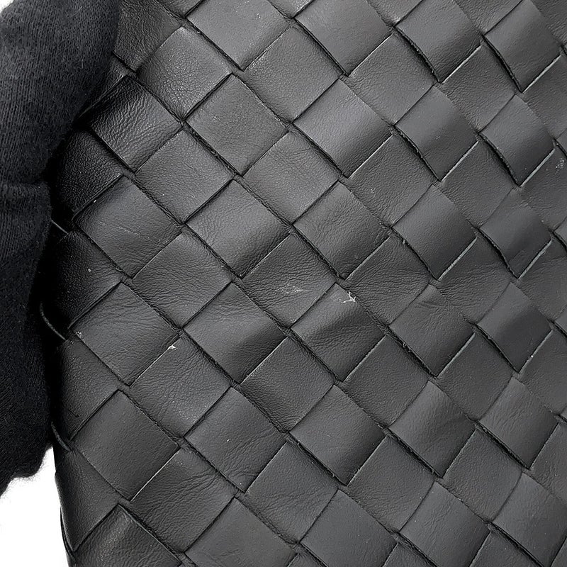ボッテガヴェネタ クラッチバッグ イントレチャート レザー BOTTEGA VENETA 黒