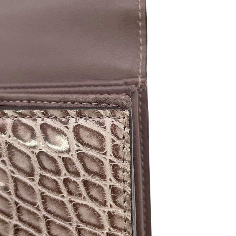 グッチ 三つ折り財布 バンブー マットクロコダイル 257017 GUCCI
