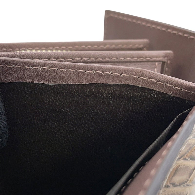 グッチ 三つ折り財布 バンブー マットクロコダイル 257017 GUCCI