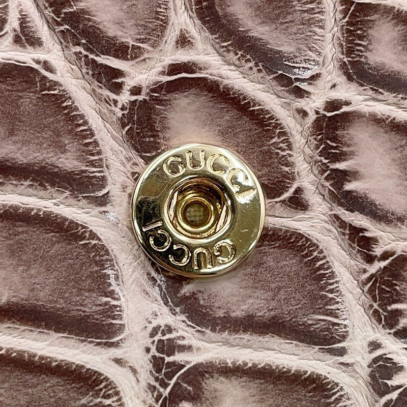 グッチ 三つ折り財布 バンブー マットクロコダイル 257017 GUCCI