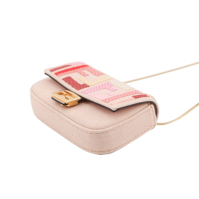 フェンディ バッグチャーム ナノ バゲット キャンバス 7AR844 FENDI