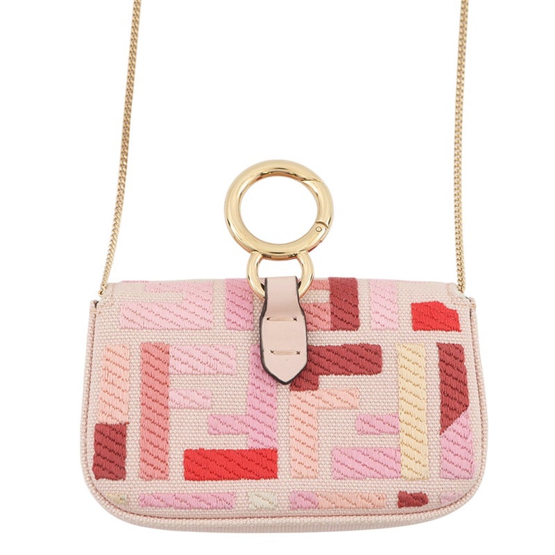 フェンディ バッグチャーム ナノ バゲット キャンバス 7AR844 FENDI