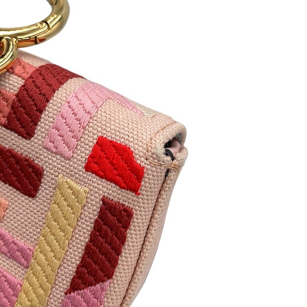 フェンディ バッグチャーム ナノ バゲット キャンバス 7AR844 FENDI