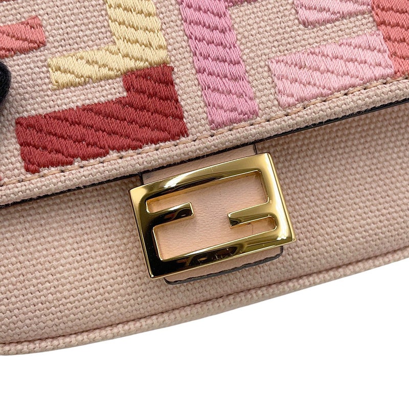 フェンディ バッグチャーム ナノ バゲット キャンバス 7AR844 FENDI