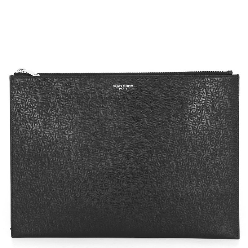 サンローランパリ クラッチバッグ ミニジップタブレットスリーブ レザー 397294 SAINT LAURENT PARIS 黒