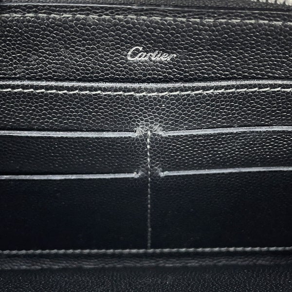 カルティエ 長財布 サントス ラウンドファスナー レザー L3000942 Cartier 黒