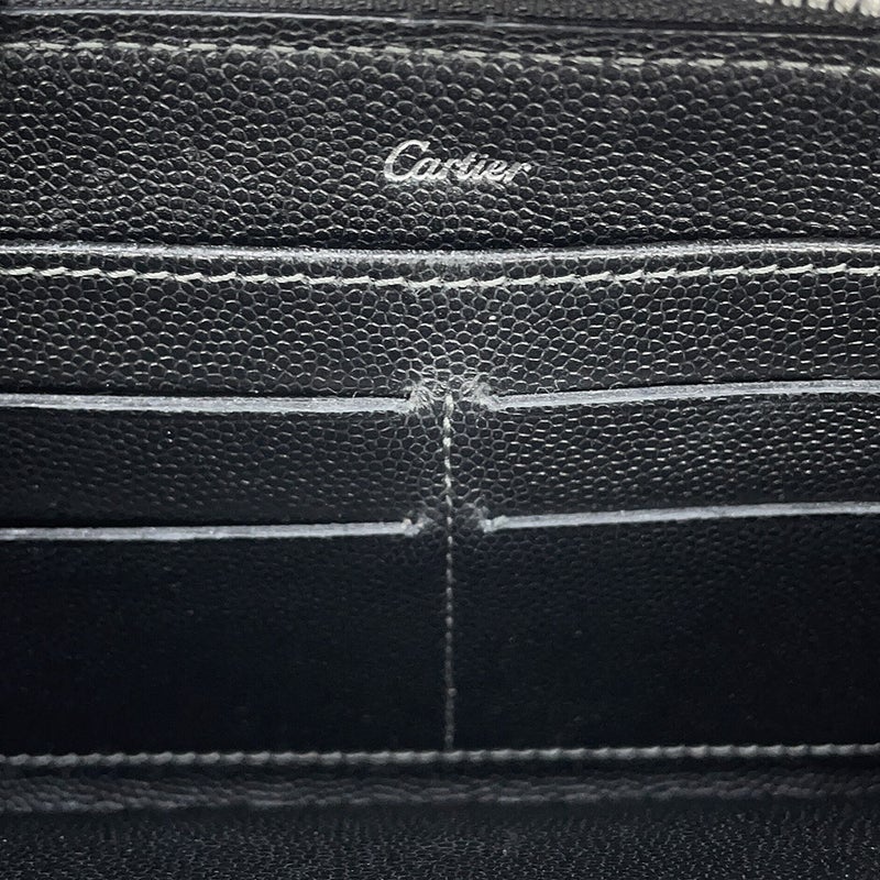 カルティエ 長財布 サントス ラウンドファスナー レザー L3000942 Cartier 黒
