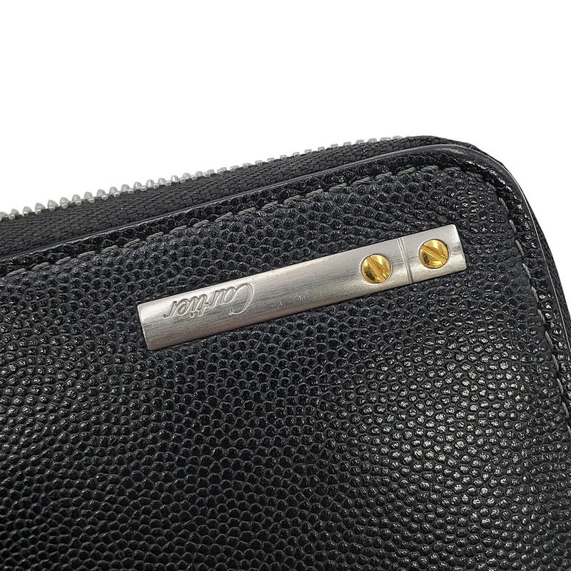 カルティエ 長財布 サントス ラウンドファスナー レザー L3000942 Cartier 黒