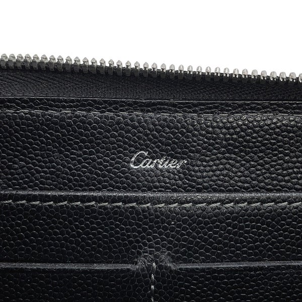 カルティエ 長財布 サントス ラウンドファスナー レザー L3000942 Cartier 黒