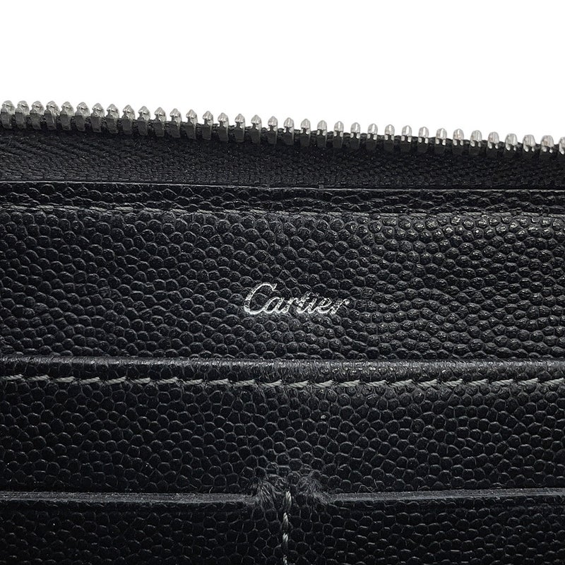 カルティエ 長財布 サントス ラウンドファスナー レザー L3000942 Cartier 黒