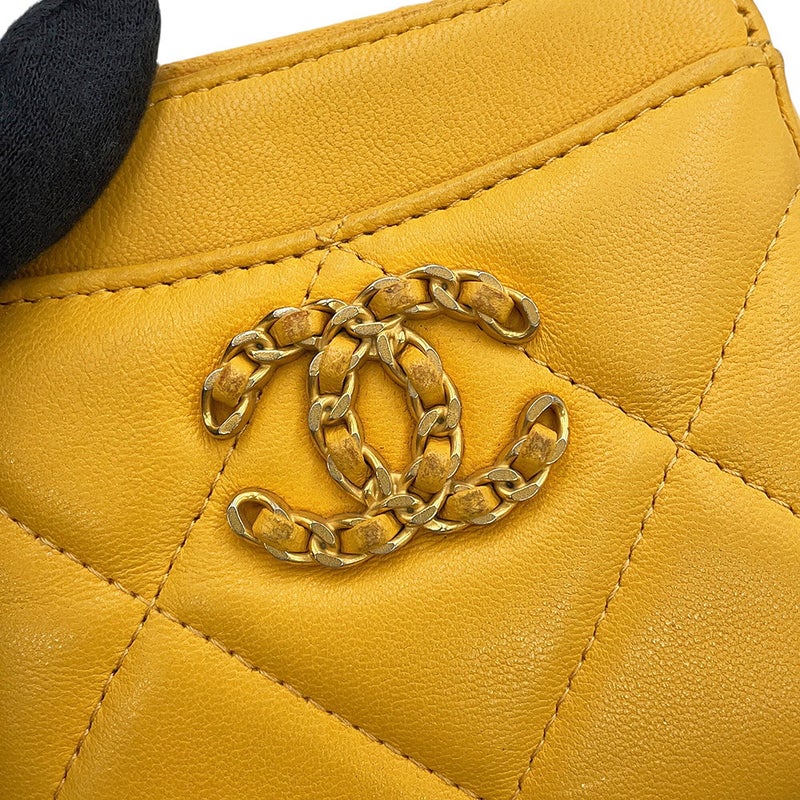シャネル コインケース ココマーク CHANEL19 ジップコインパース ラムスキン AP2086 CHANEL 財布 小銭入れ