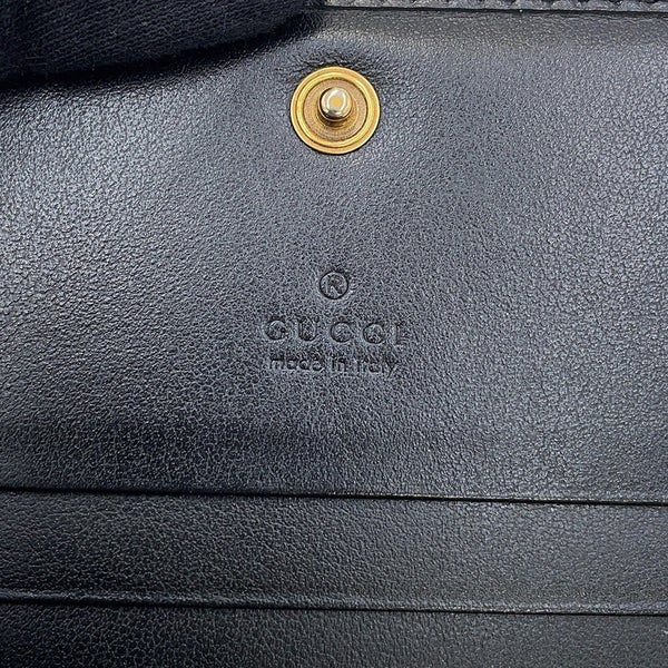 グッチ 二つ折り財布 GGマーモント コンパクトウォレット レザー 466492 GUCCI ダブルG 黒