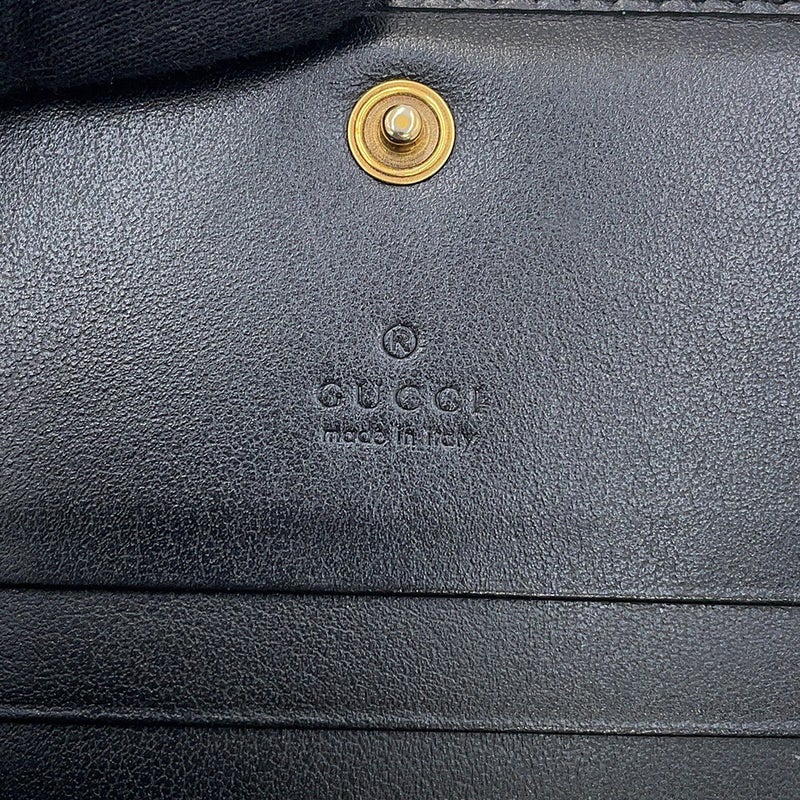 グッチ 二つ折り財布 GGマーモント コンパクトウォレット レザー 466492 GUCCI ダブルG 黒