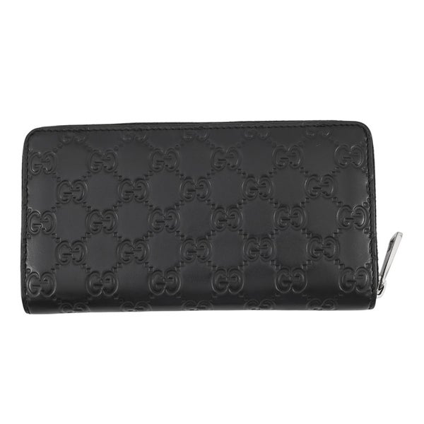 グッチ 長財布 グッチシマ ラウンドファスナー レザー 473928 GUCCI 黒