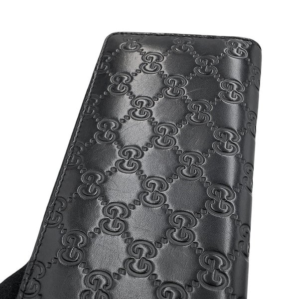 グッチ 長財布 グッチシマ ラウンドファスナー レザー 473928 GUCCI 黒