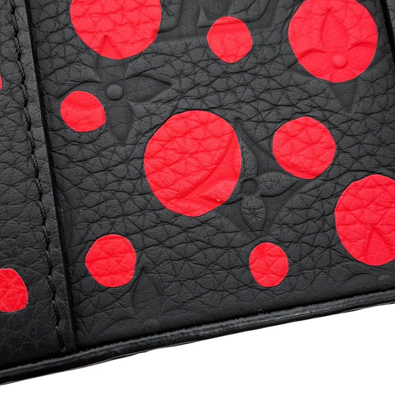 ルイヴィトン ショルダーバッグ モノグラム・トリヨン/インフィニティドット LV × YK ソフトトランク・ウォレット M81905 黒 草間彌生