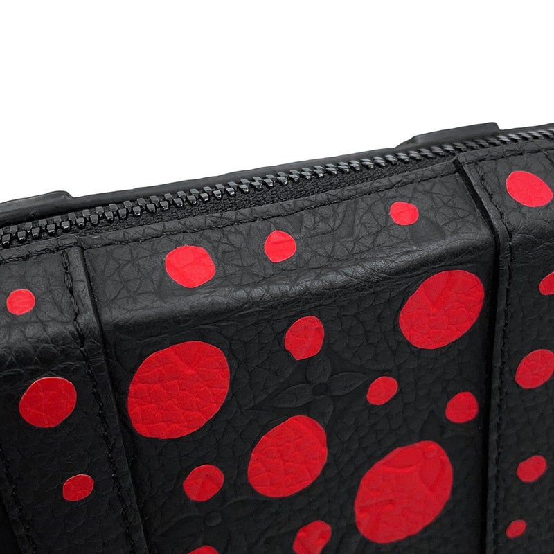 ルイヴィトン ショルダーバッグ モノグラム・トリヨン/インフィニティドット LV × YK ソフトトランク・ウォレット M81905 黒 草間彌生