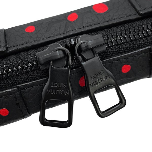 ルイヴィトン ショルダーバッグ モノグラム・トリヨン/インフィニティドット LV × YK ソフトトランク・ウォレット M81905 黒 草間彌生