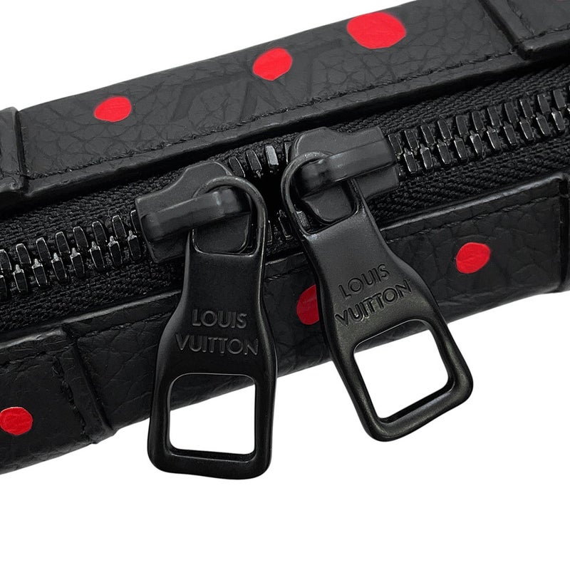 ルイヴィトン ショルダーバッグ モノグラム・トリヨン/インフィニティドット LV × YK ソフトトランク・ウォレット M81905 黒 草間彌生