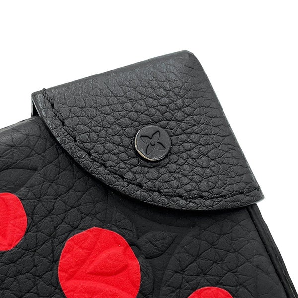 ルイヴィトン ショルダーバッグ モノグラム・トリヨン/インフィニティドット LV × YK ソフトトランク・ウォレット M81905 黒 草間彌生
