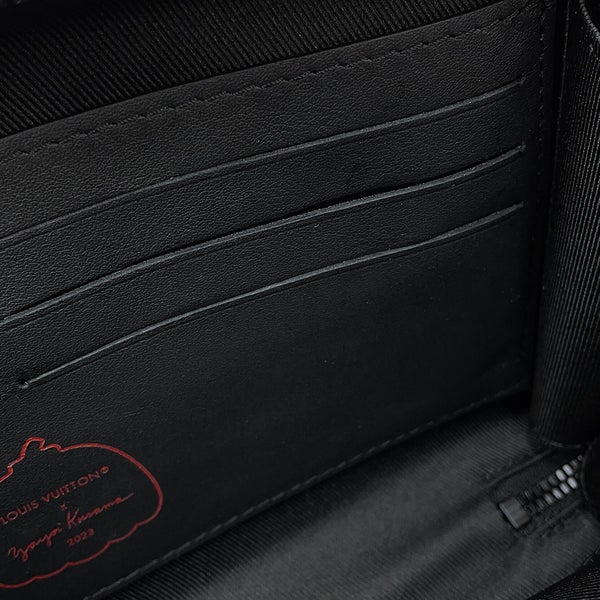 ルイヴィトン ショルダーバッグ モノグラム・トリヨン/インフィニティドット LV × YK ソフトトランク・ウォレット M81905 黒 草間彌生
