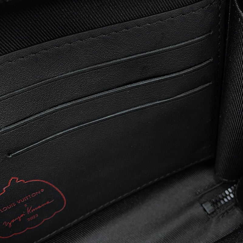 ルイヴィトン ショルダーバッグ モノグラム・トリヨン/インフィニティドット LV × YK ソフトトランク・ウォレット M81905 黒 草間彌生