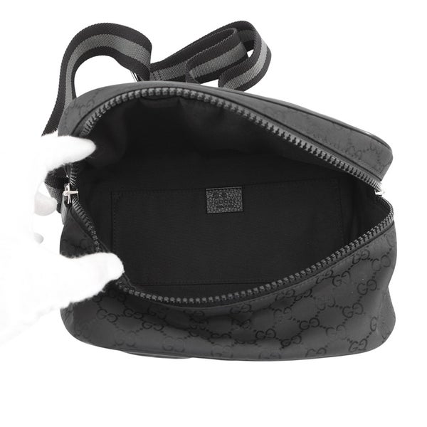グッチ ボディバッグ GGナイロン 449182 GUCCI ショルダーバッグ アウトレット品 ウエストバッグ 黒